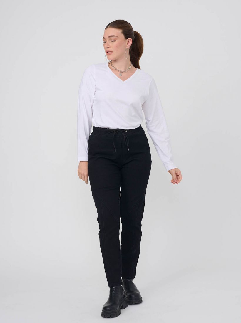 JUMP & ONOT,59.0000,חולצת בייסיק צווארון וי ארוך,in-stock