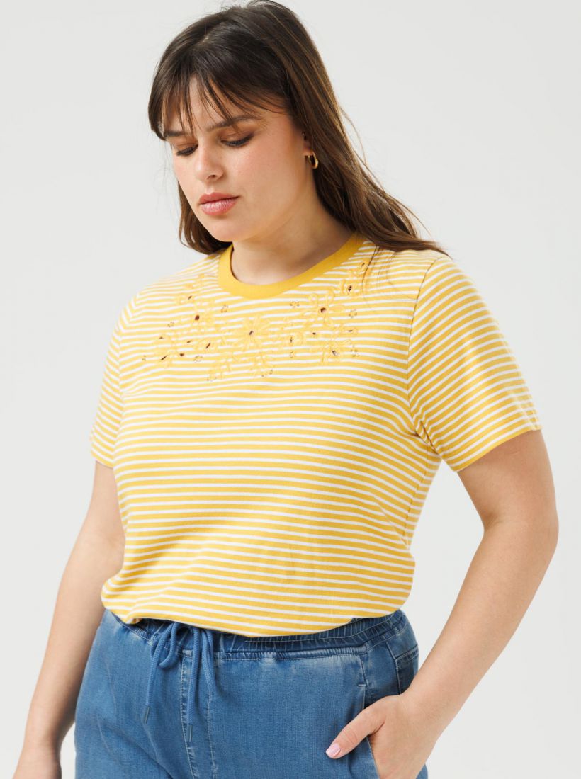 JUMP & ONOT,159.9000,טי שירט פסים שילוב דפוס,in-stock