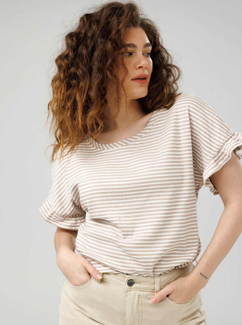 JUMP & ONOT,179.9000,חולצה פסים עם וולן,in-stock