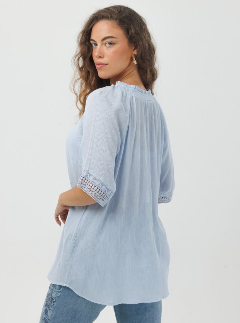 JUMP & ONOT,199.9000,חולצה וואל שרוול תחרה,in-stock