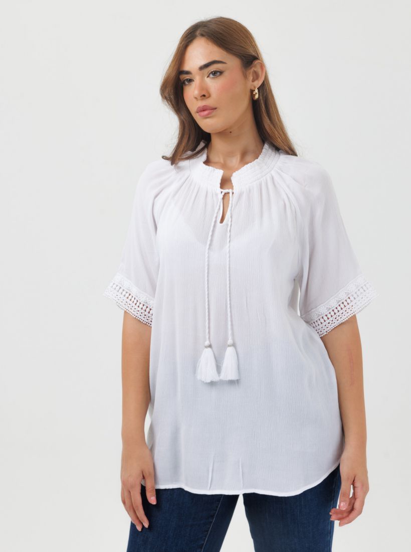 JUMP & ONOT,199.9000,חולצה וואל שרוול תחרה,in-stock