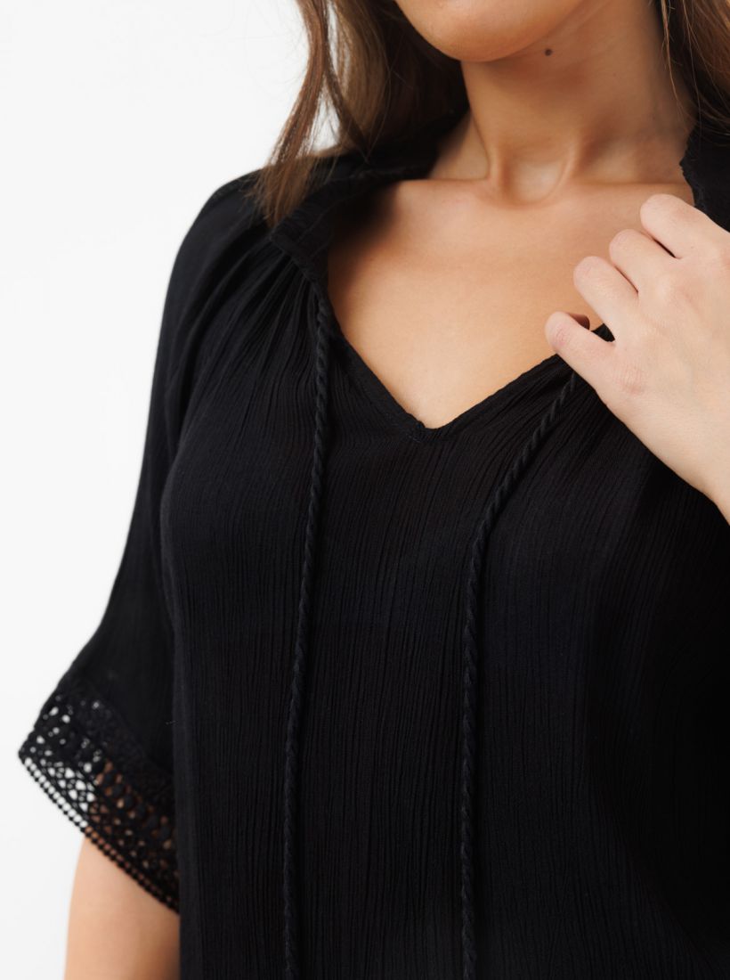 JUMP & ONOT,199.9000,חולצה וואל שרוול תחרה,in-stock