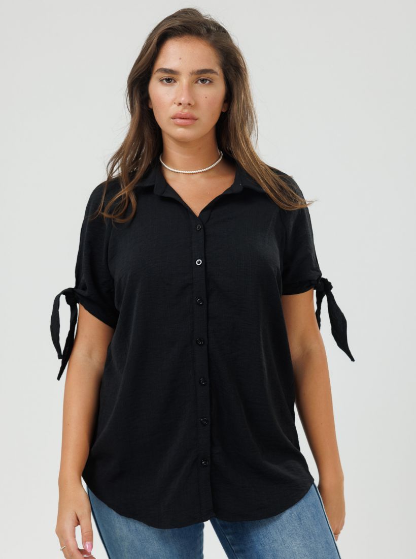 JUMP & ONOT,199.9000,חולצה מכופתרת עם קשירה,in-stock