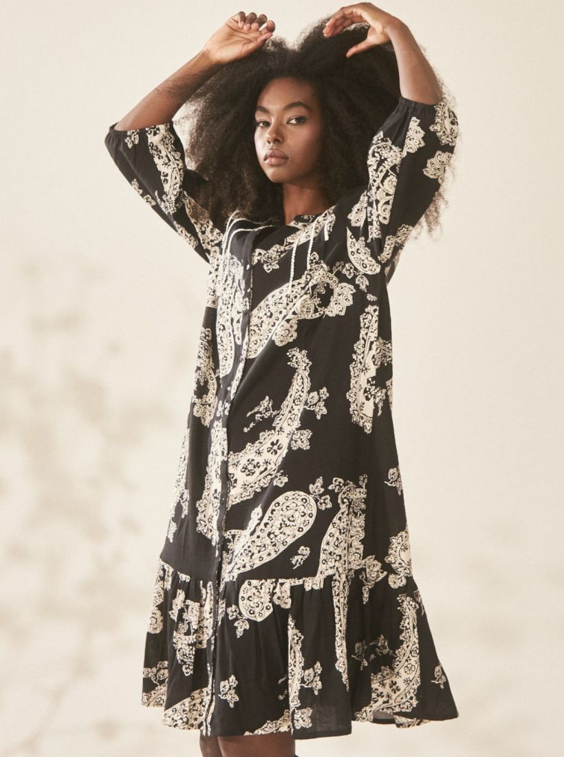 JUMP & ONOT,299.9000,שמלה פרינט מכופתרת,in-stock