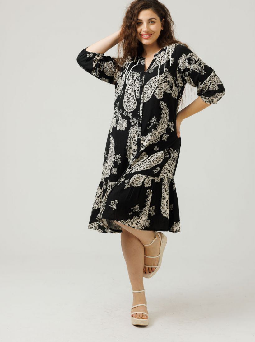 JUMP & ONOT,299.9000,שמלה פרינט מכופתרת,in-stock