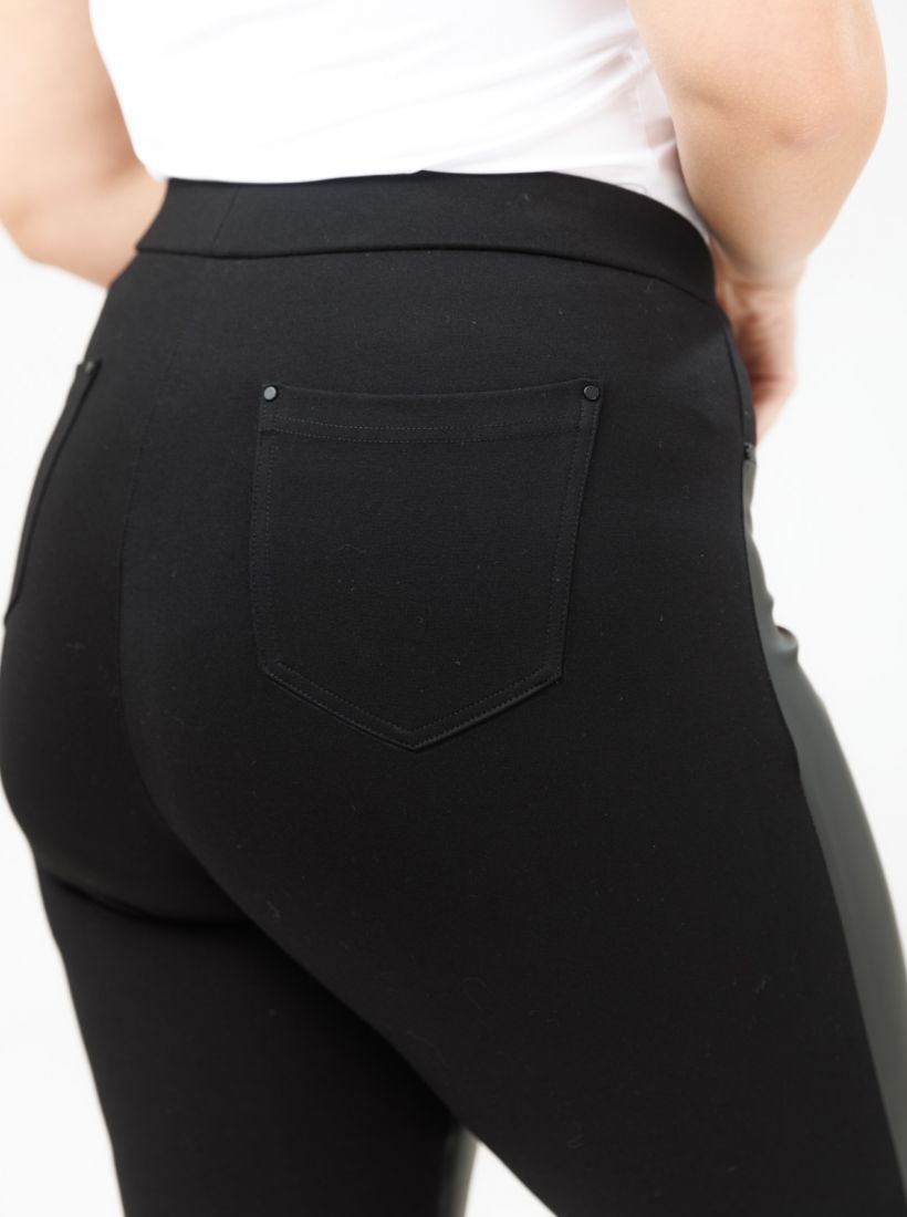 JUMP & ONOT,279.9000,טייץ ג’רסי שילוב דמוי עור,in-stock