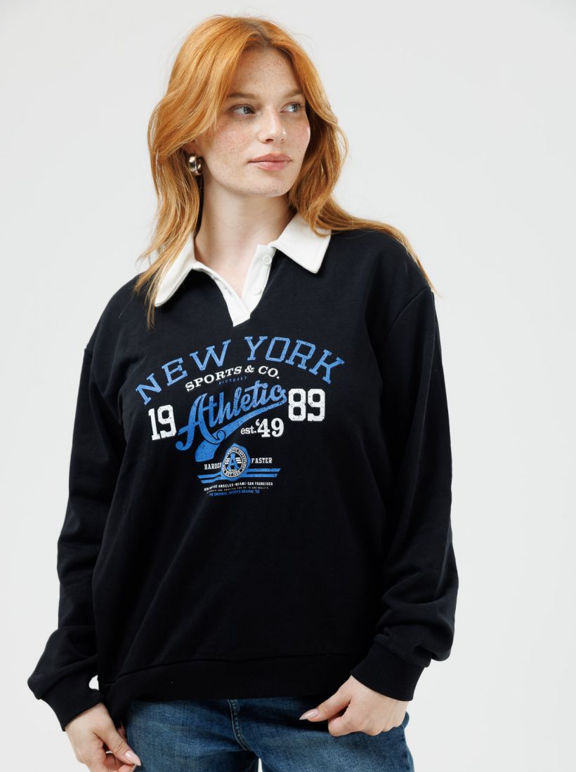 JUMP & ONOT,179.9000,סווטשירט צווארון ודפוס פרומו,in-stock