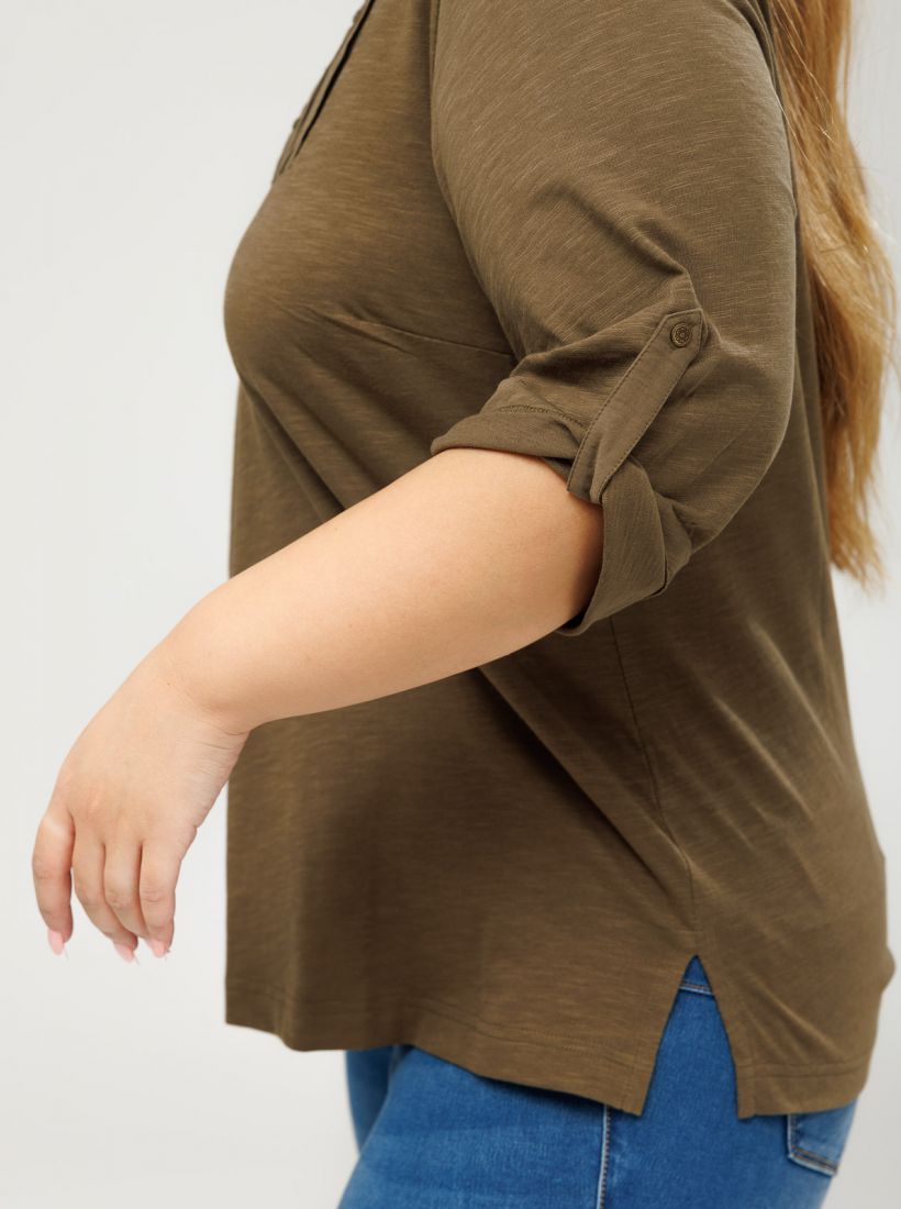 JUMP & ONOT,179.9000,חולצה שילוב בד אריג,in-stock