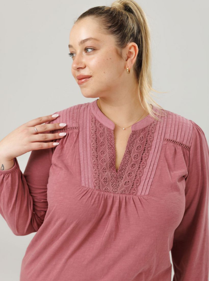 JUMP & ONOT,159.9000,חולצה שילוב ריקמה פרומו,in-stock