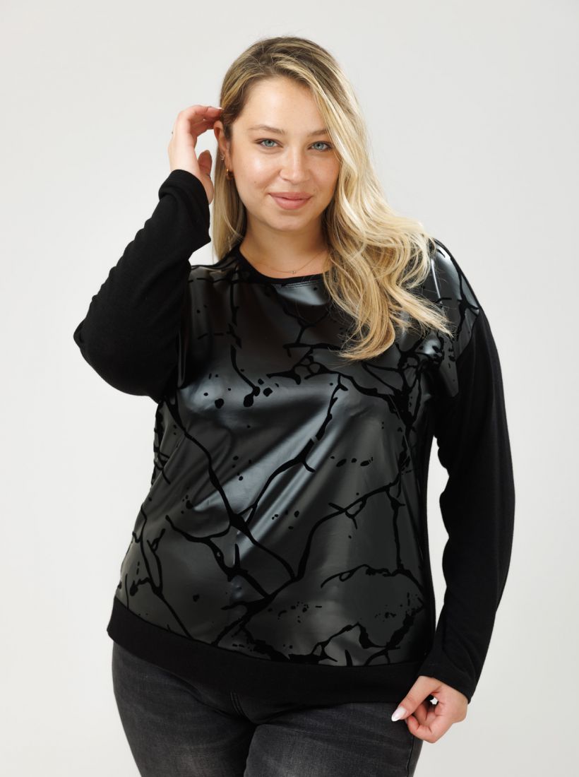 JUMP & ONOT,229.9000,חולצה עם שילוב דמוי עור,in-stock