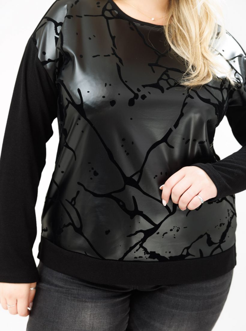 JUMP & ONOT,229.9000,חולצה עם שילוב דמוי עור,in-stock