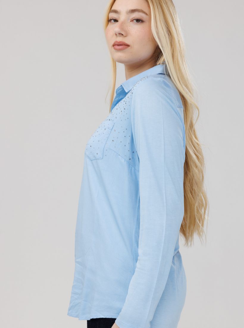 JUMP & ONOT,199.9000,חולצה ניטים שילוב בדים פרומו,in-stock