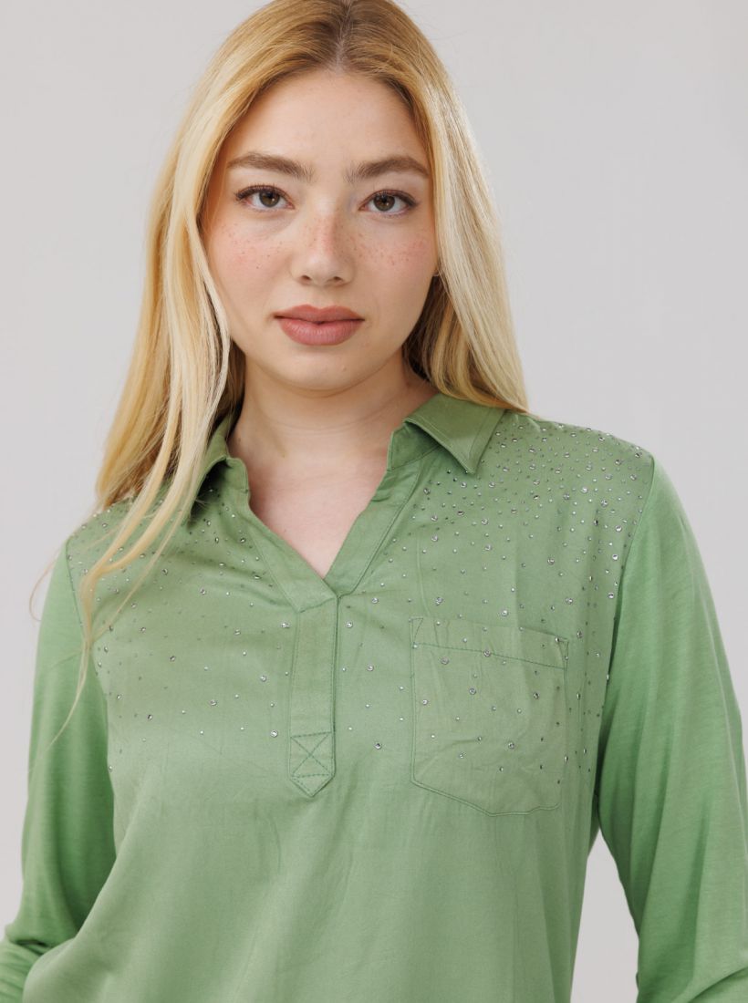 JUMP & ONOT,199.9000,חולצה ניטים שילוב בדים פרומו,in-stock