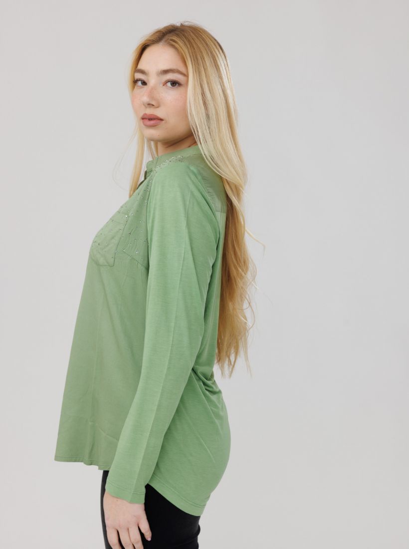 JUMP & ONOT,199.9000,חולצה ניטים שילוב בדים פרומו,in-stock