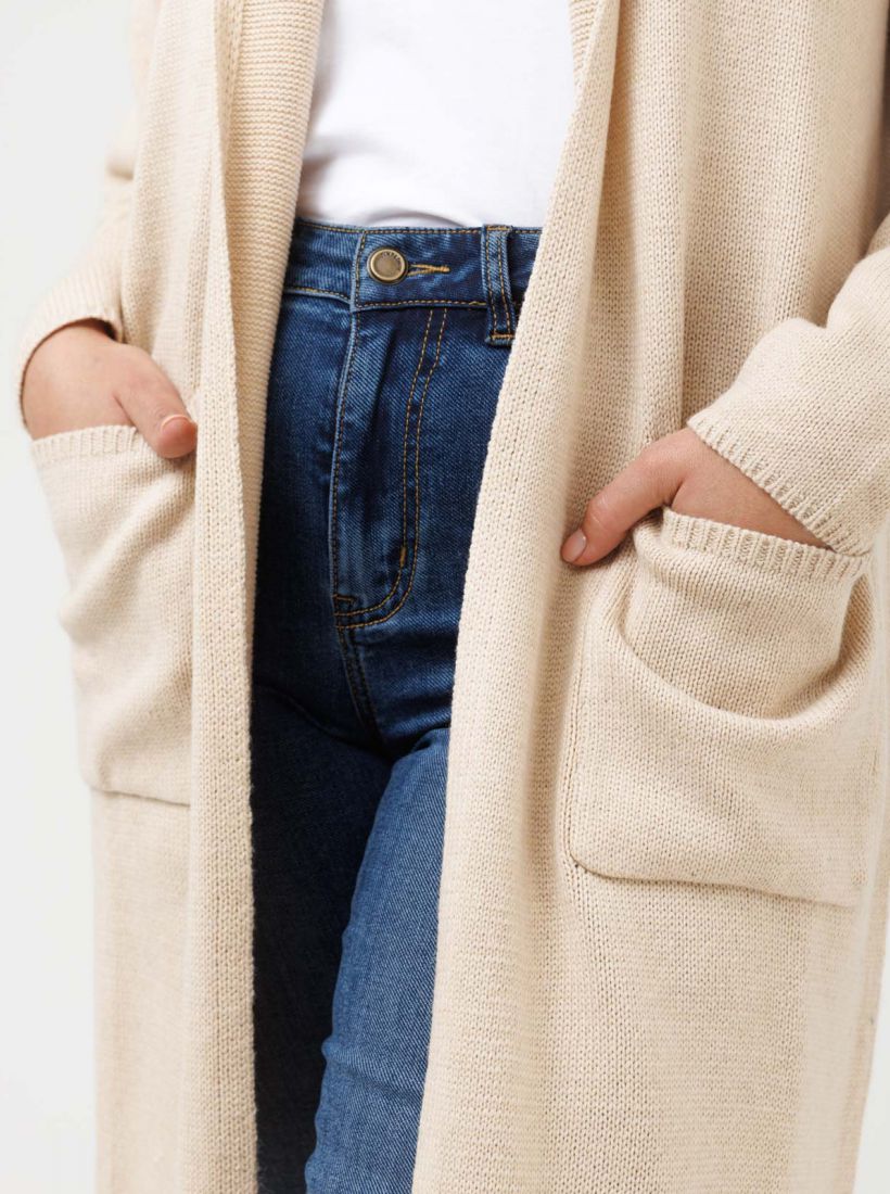 JUMP & ONOT,349.9000,קרדיגן ארוך עם פרנזים,in-stock