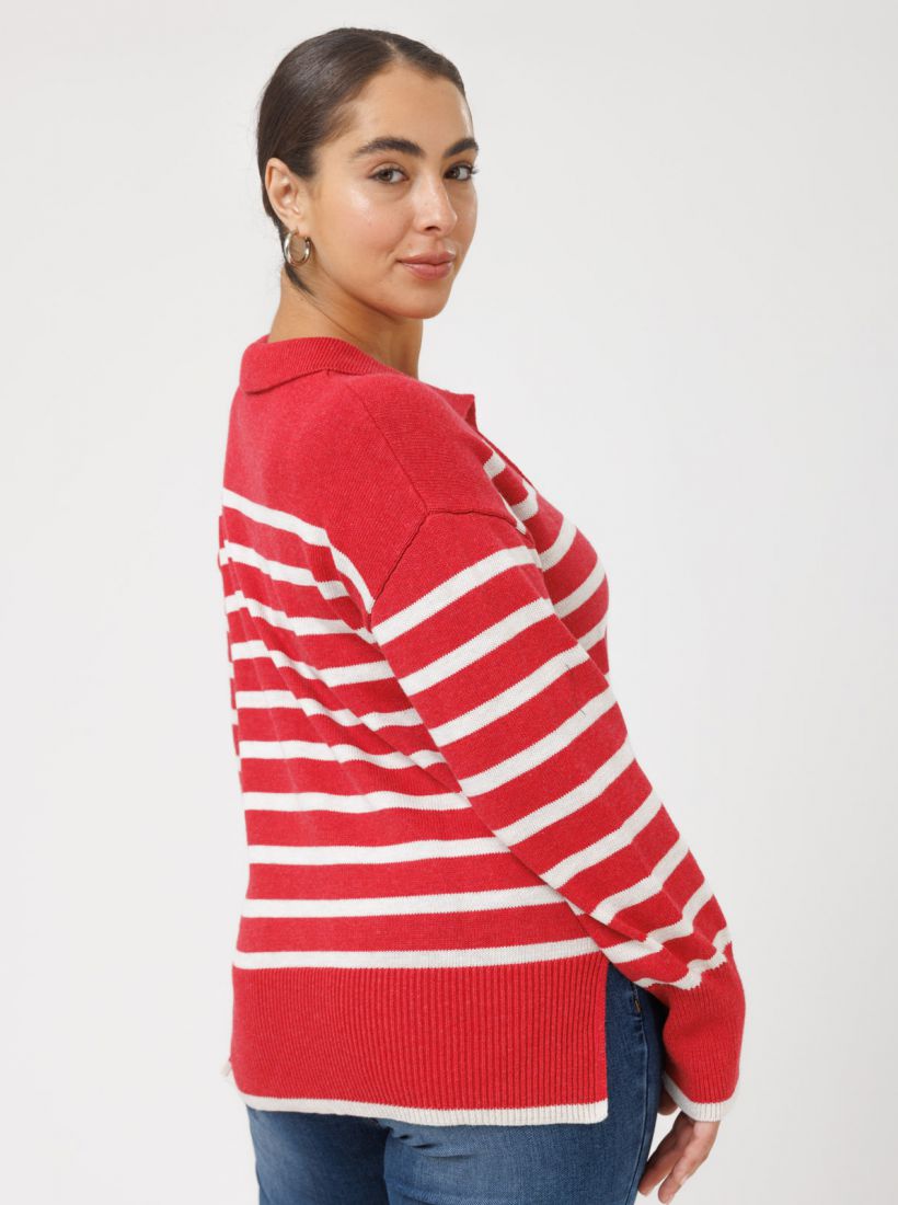 JUMP & ONOT,299.9000,סריג גולף פסים שרוול רחב,in-stock