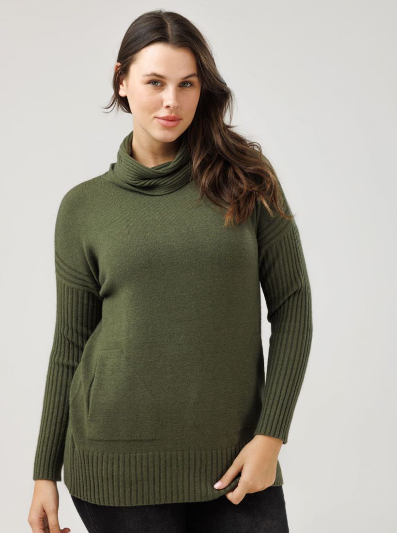 JUMP & ONOT,259.9000,סריג שרוול ריב כיסים,in-stock