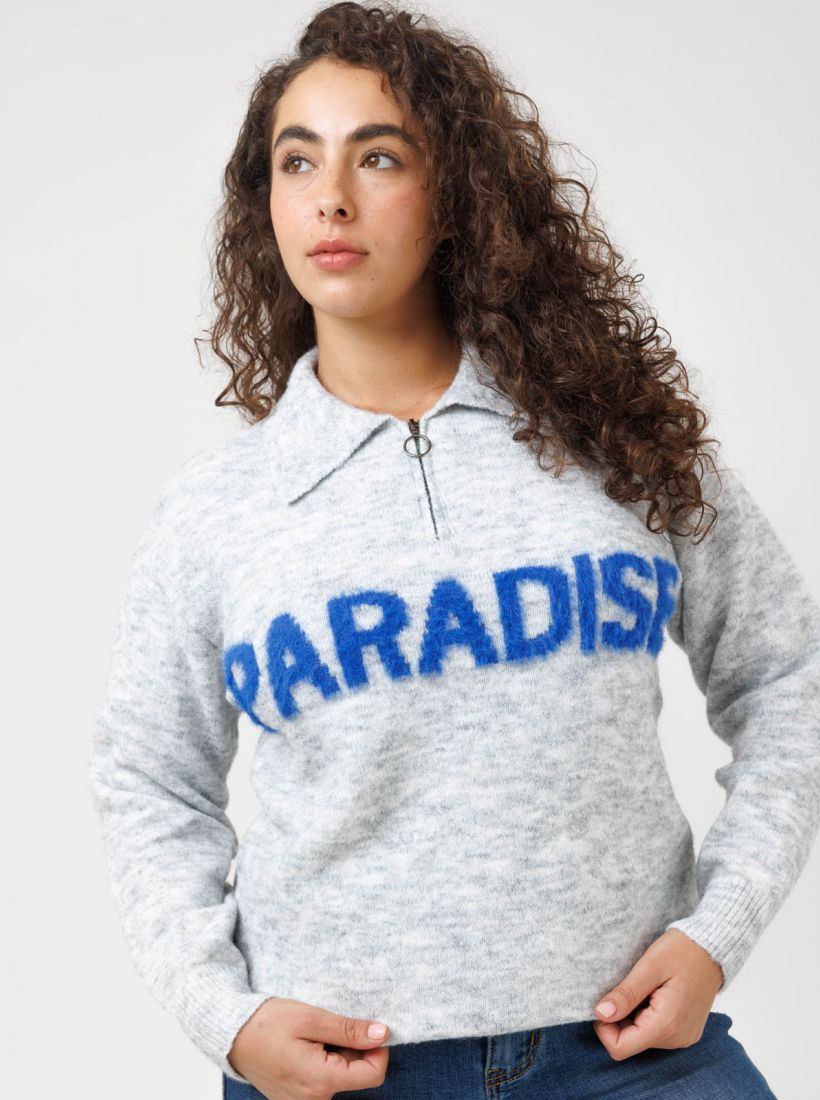 JUMP & ONOT,279.9000,סריג צווארון רוכסן,in-stock