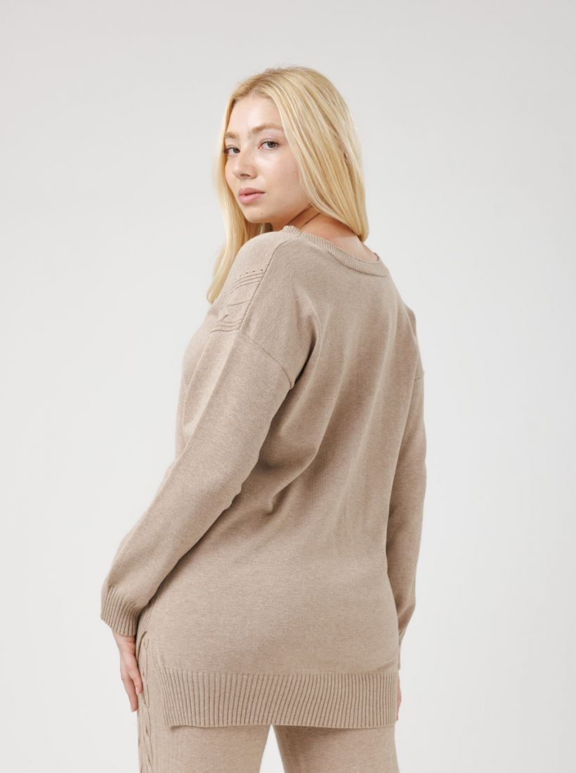 JUMP & ONOT,199.9000,סריג V עיטור צמה פרומו סט,in-stock