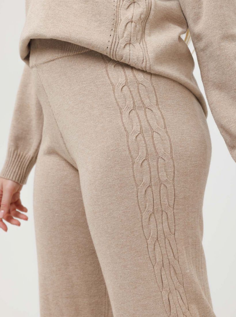 JUMP & ONOT,199.9000,מכנס סריג עיטור צמה פרומו,in-stock