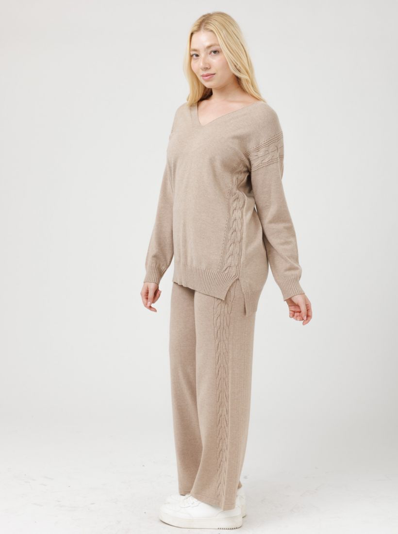 JUMP & ONOT,199.9000,מכנס סריג עיטור צמה פרומו,in-stock