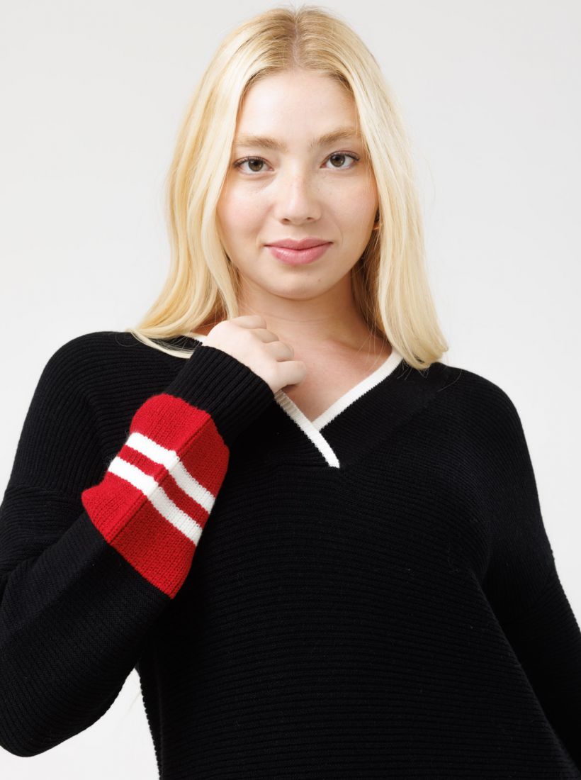 JUMP & ONOT,279.9000,סריג V שרוול פסים,in-stock