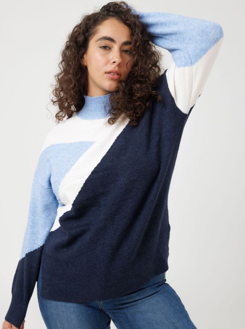 JUMP & ONOT,259.9000,סריג קולור בלוק,in-stock