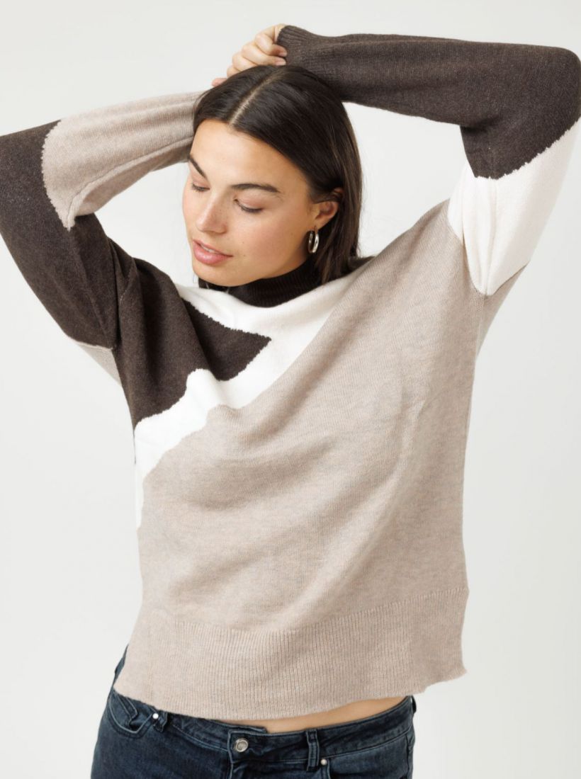 JUMP & ONOT,259.9000,סריג קולור בלוק,in-stock