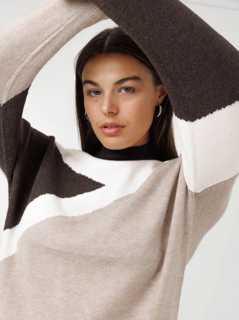 JUMP & ONOT,259.9000,סריג קולור בלוק,in-stock