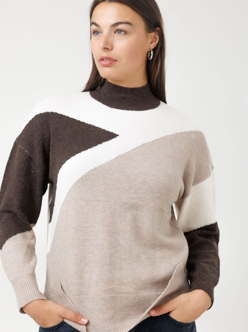 JUMP & ONOT,259.9000,סריג קולור בלוק,in-stock