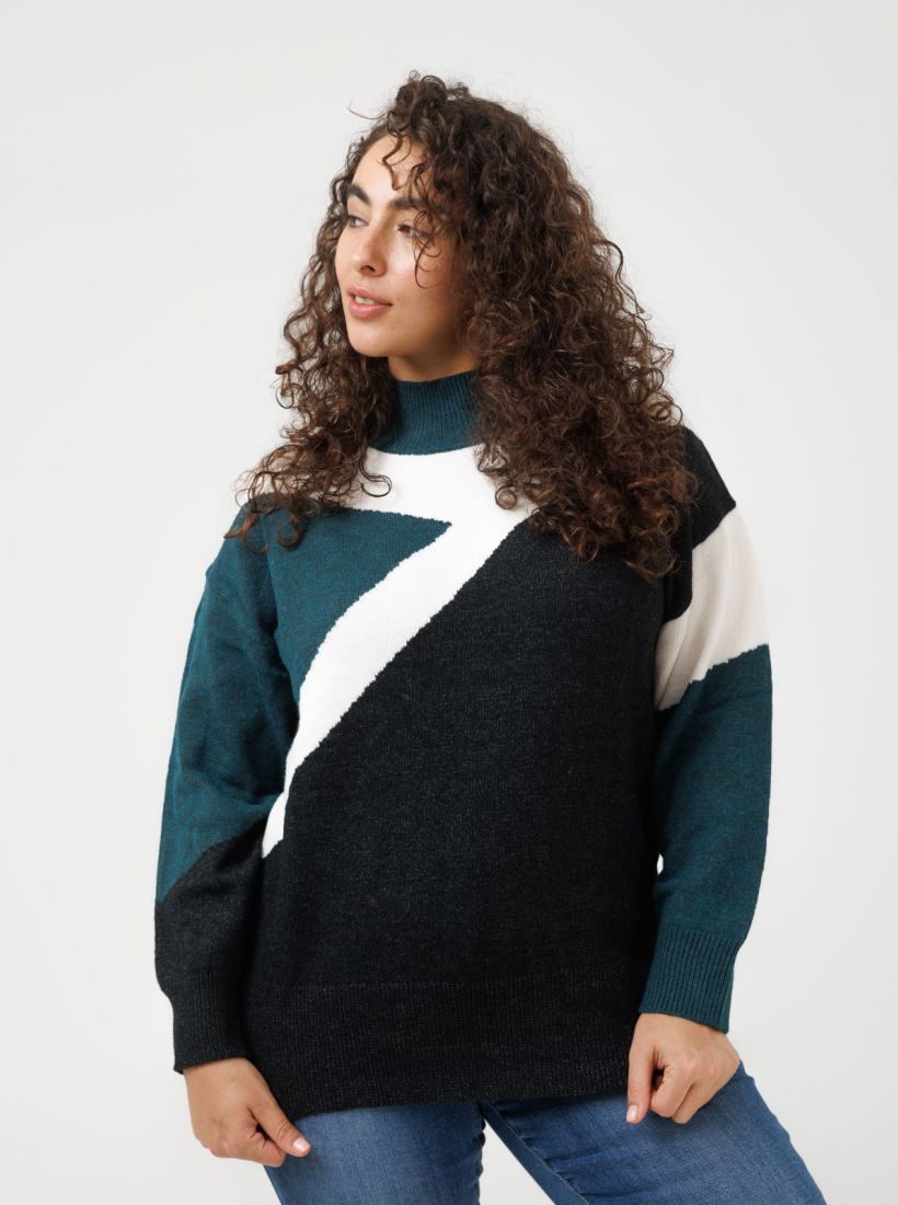 JUMP & ONOT,259.9000,סריג קולור בלוק,in-stock