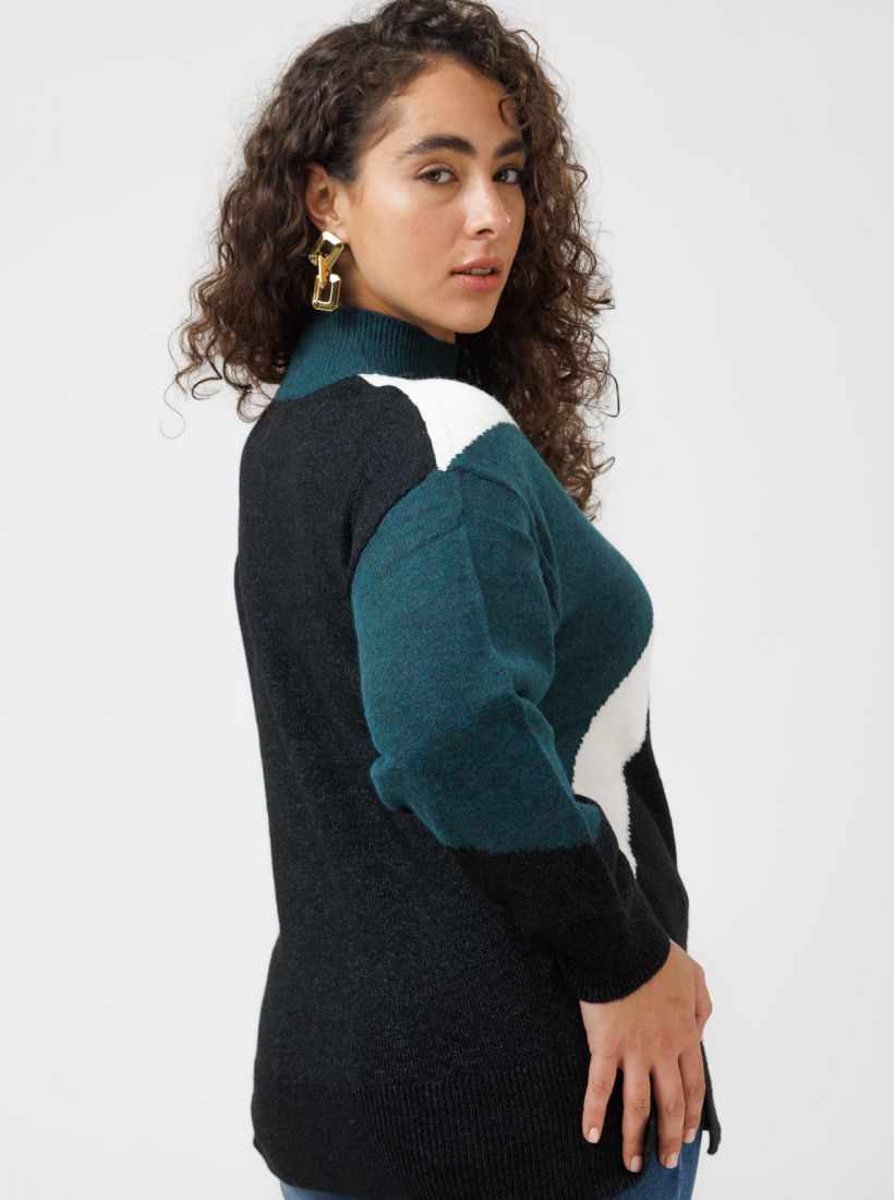 JUMP & ONOT,259.9000,סריג קולור בלוק,in-stock