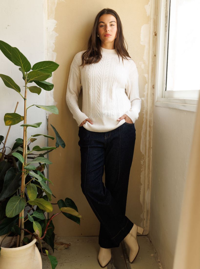 JUMP & ONOT,259.9000,סריג צמות מחורר,in-stock