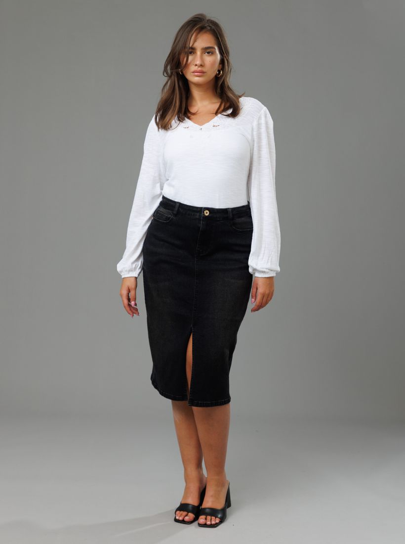 JUMP & ONOT,279.9000,חצאית ג’ינס שליץ קדמי,in-stock