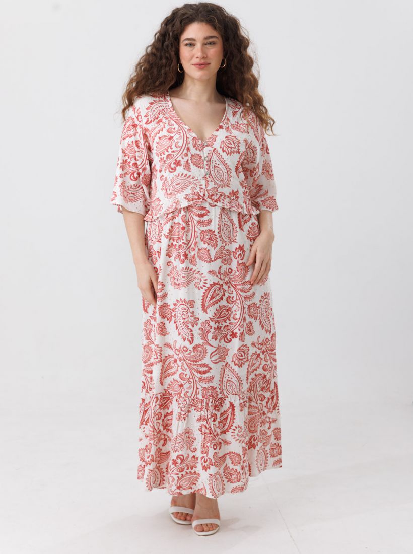 JUMP & ONOT,279.9000,שמלה רקמת שיפלי מקסי,in-stock