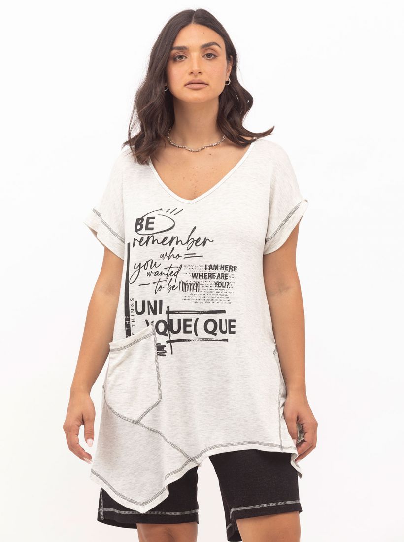 JUMP & ONOT,59.9000,טוניקה מחשוף V עם דפוס,in-stock