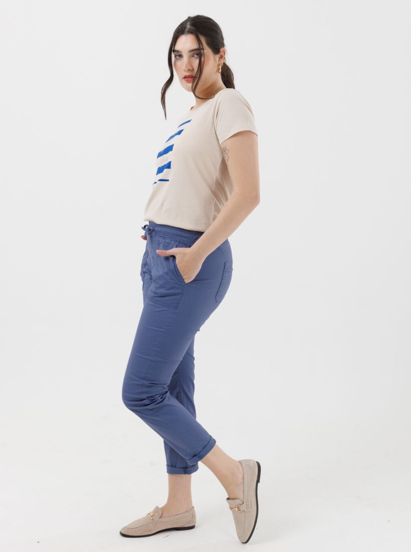 JUMP & ONOT,179.9000,מכנסי גומי כותנה 7/8 פרומו,in-stock