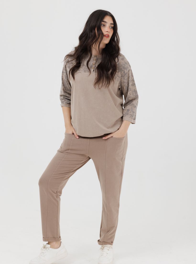 JUMP & ONOT,249.9000,מכנס אימונית שילוב דפוס סט,in-stock