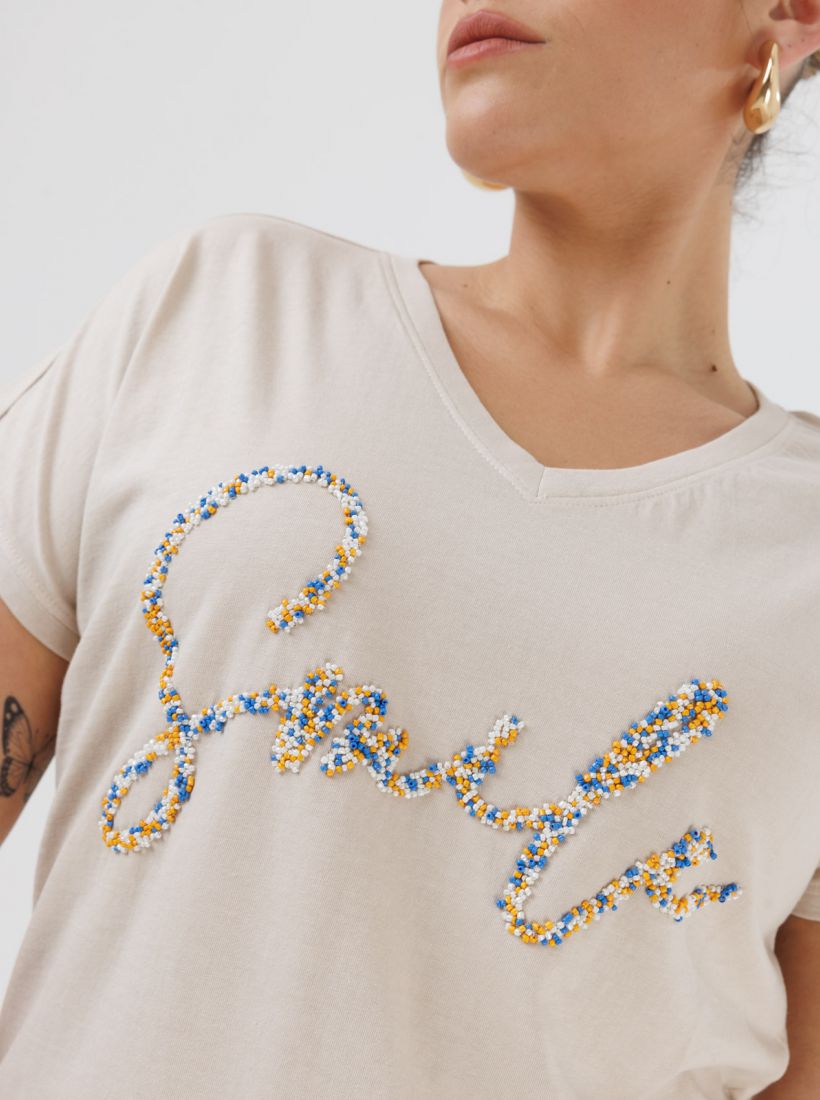 JUMP & ONOT,179.9000,חולצה עיטור חרוזים,in-stock