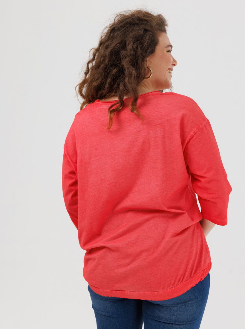 JUMP & ONOT,199.9000,חולצה שילוב בדים שטופה דפוס,in-stock