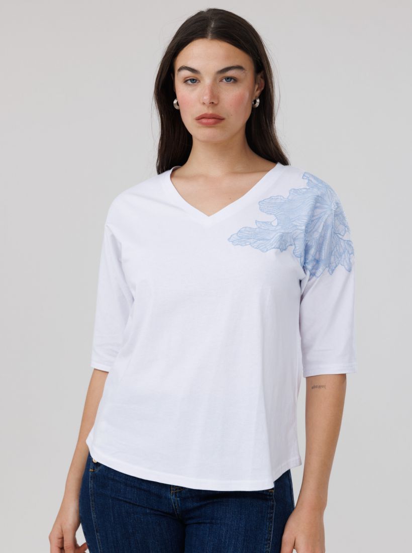 JUMP & ONOT,179.9000,חולצה שרוול קימונו פרח אריג,in-stock