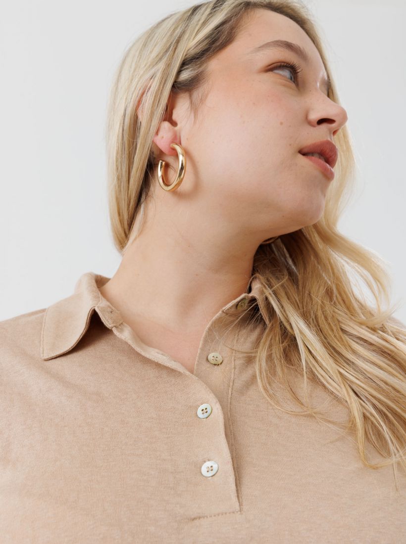 JUMP & ONOT,169.9000,חולצה פשתן צווארון פולו,in-stock