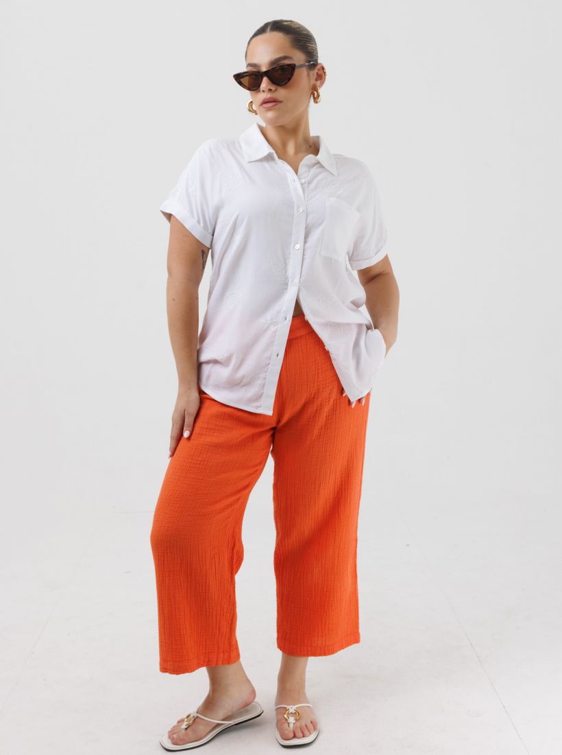 JUMP & ONOT,229.9000,חולצה מכופתרת רקמה שרוול קצר,in-stock