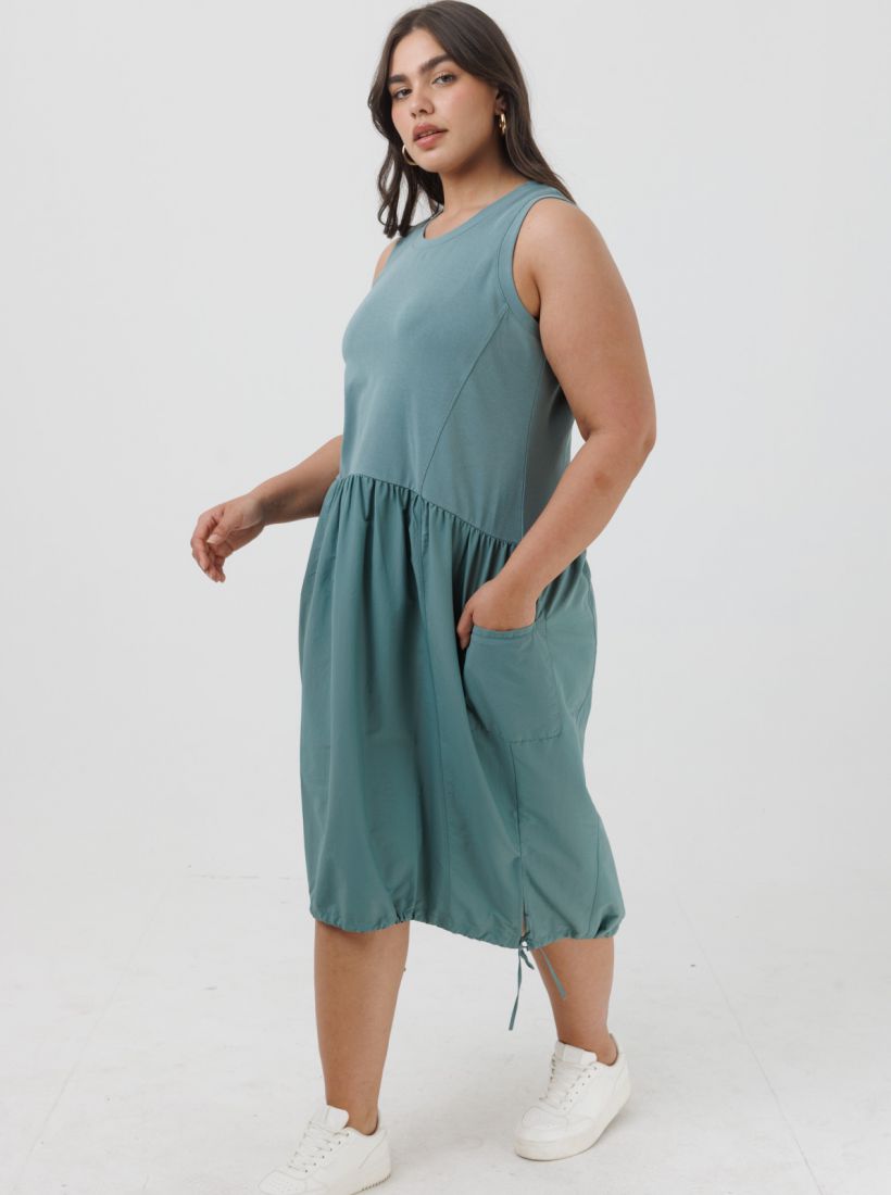 JUMP & ONOT,299.9000,שמלה שילוב בדים כיסים,in-stock