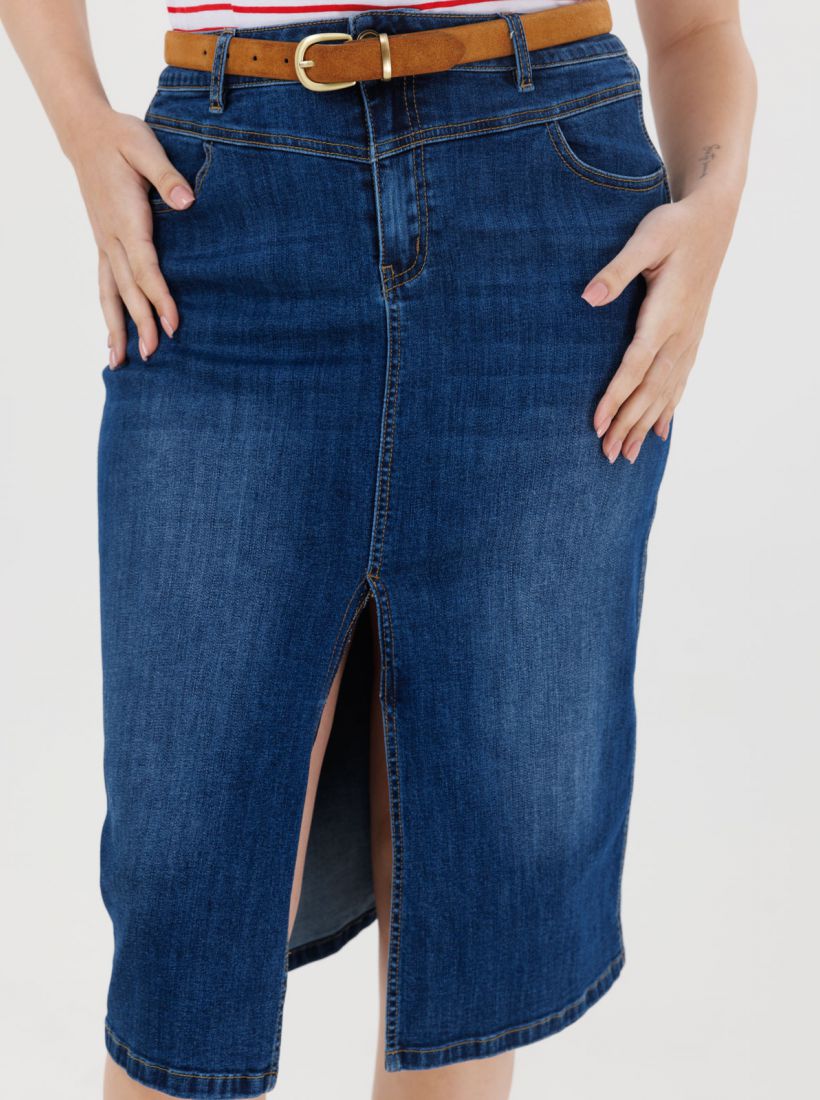 JUMP & ONOT,199.9000,חצאית ג’ינס מידי פרומו,in-stock