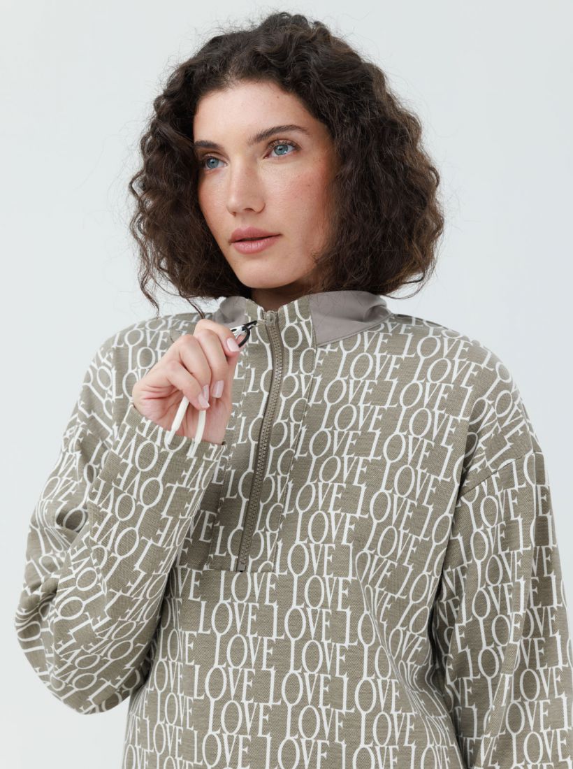 JUMP & ONOT,249.9000,סריג מודפס צווארון רוכסן,in-stock