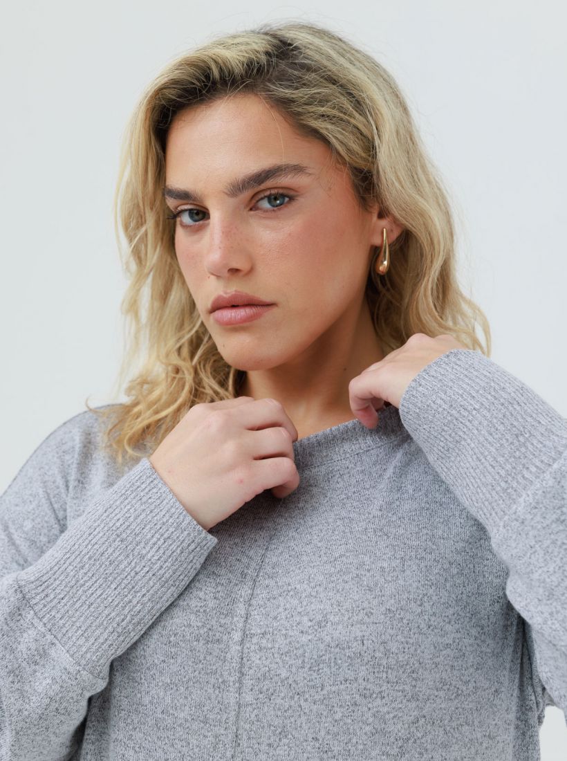 JUMP & ONOT,199.9000,סריג טוניקה עם ריב פרומו,in-stock