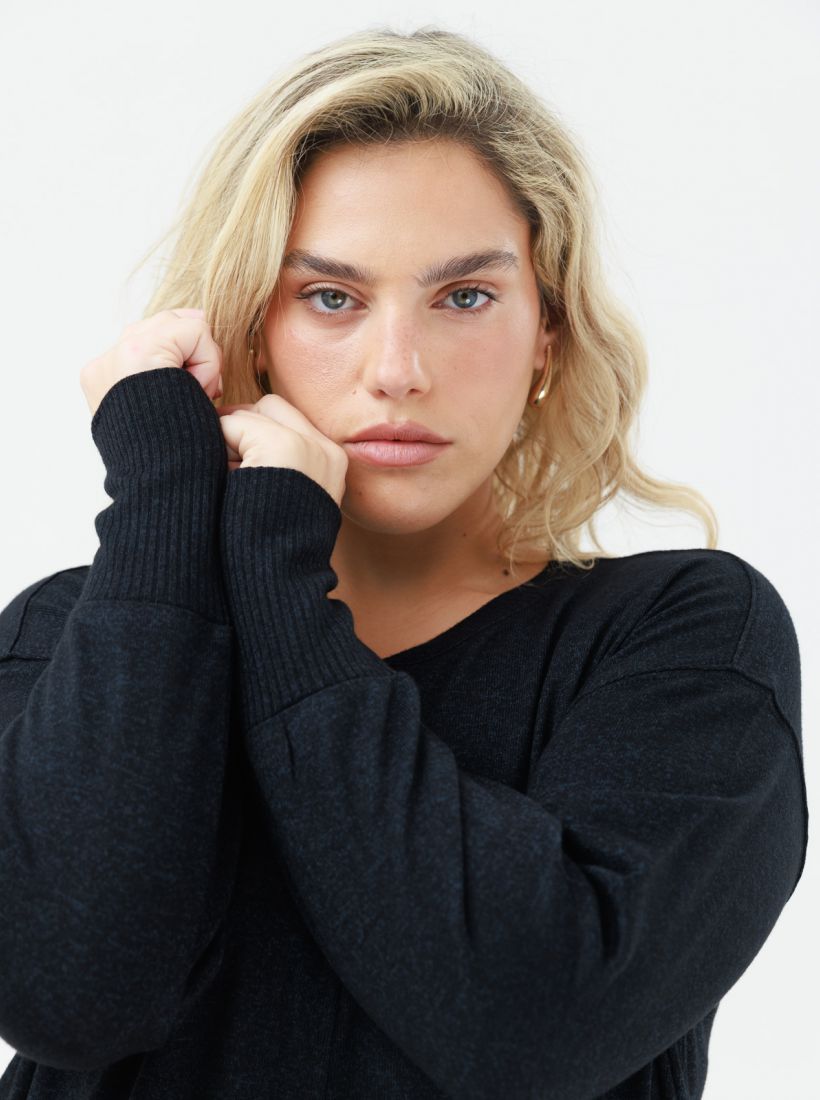 JUMP & ONOT,199.9000,סריג טוניקה עם ריב פרומו,in-stock