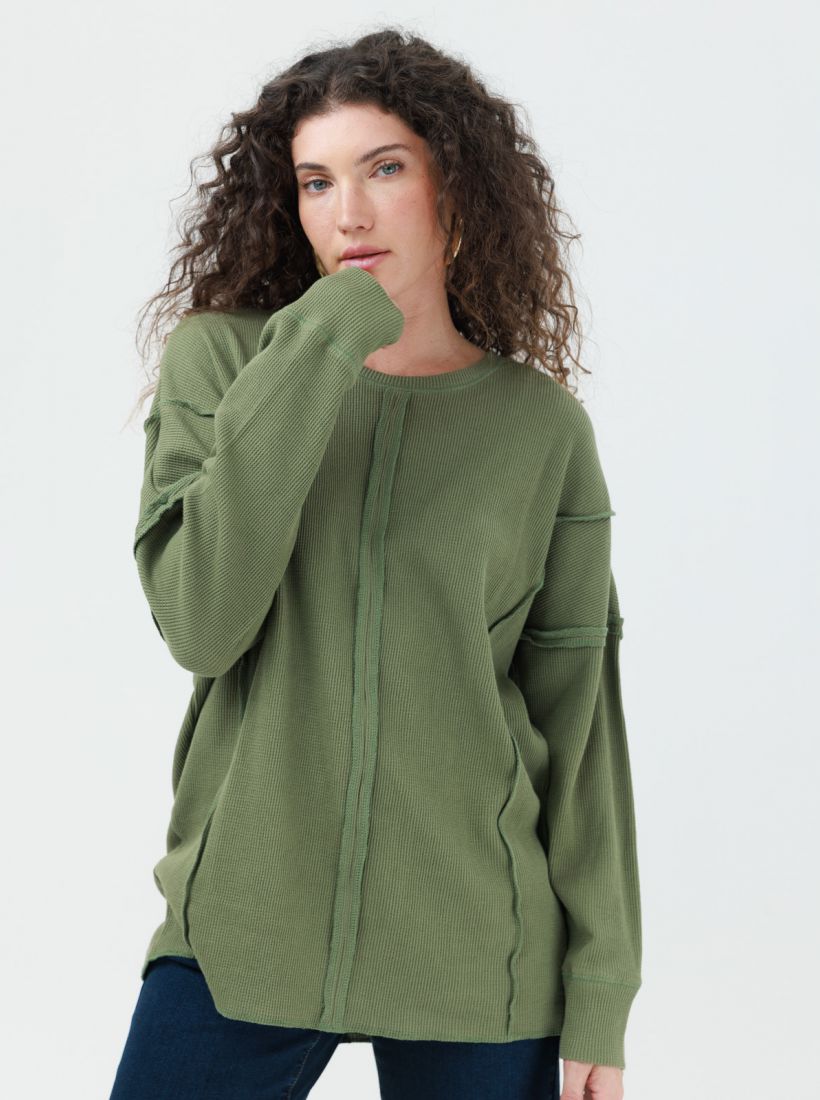 JUMP & ONOT,179.9000,טוניקה וופל ארוכה,in-stock