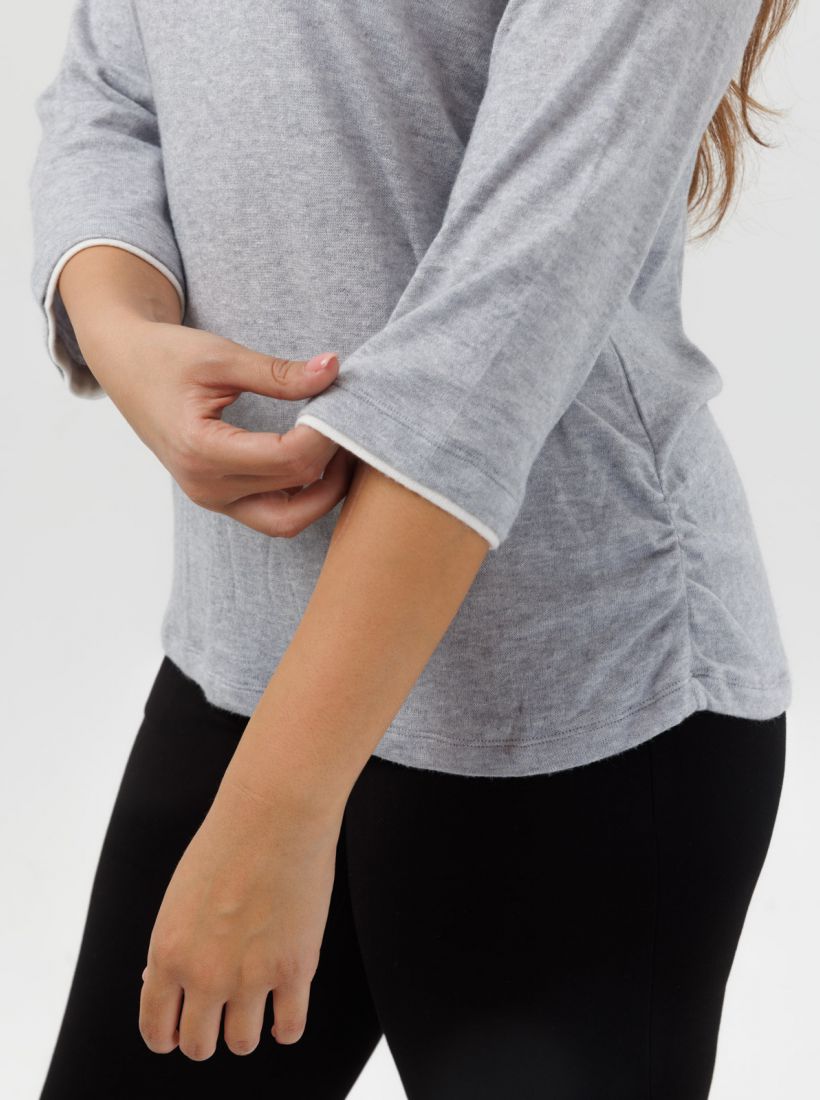 JUMP & ONOT,179.9000,חולצת שרוול 3/4 עם גימור כפול פרומו,in-stock